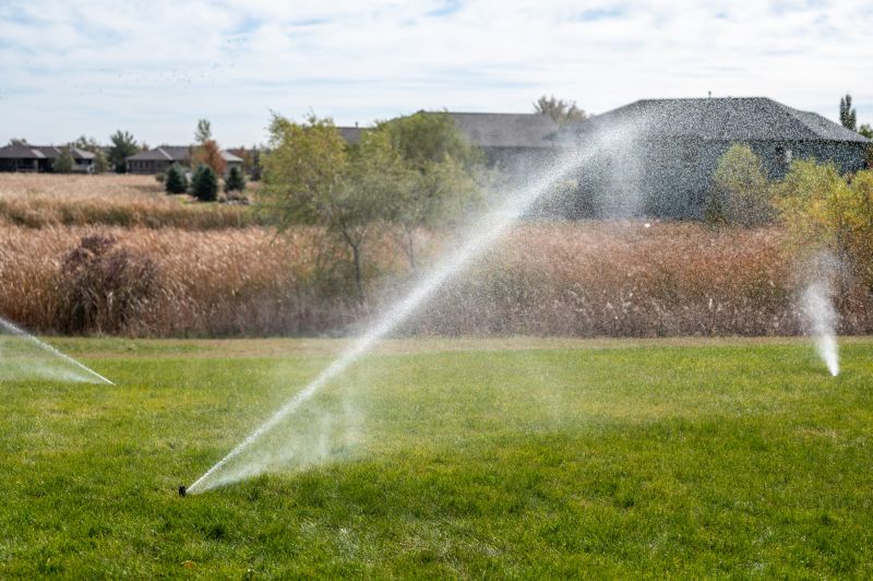 Residential Sprinkler System After Installation